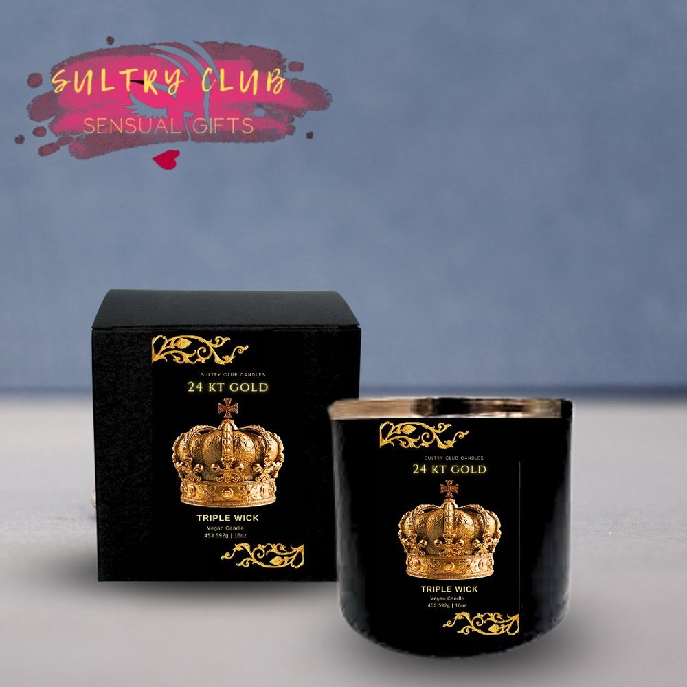 24 Kt Gold 3 Wick Candle